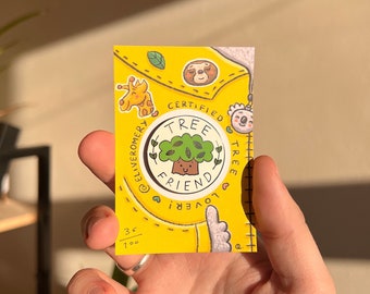 Tree Friend Enamel Pin Badge, Limited Edition, Nature Lover