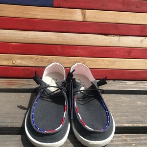 hey dude red white and blue