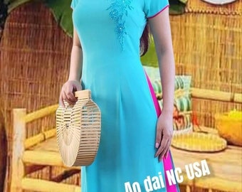 Vietnamese dress Ao Dai long dress ao dai design Size M