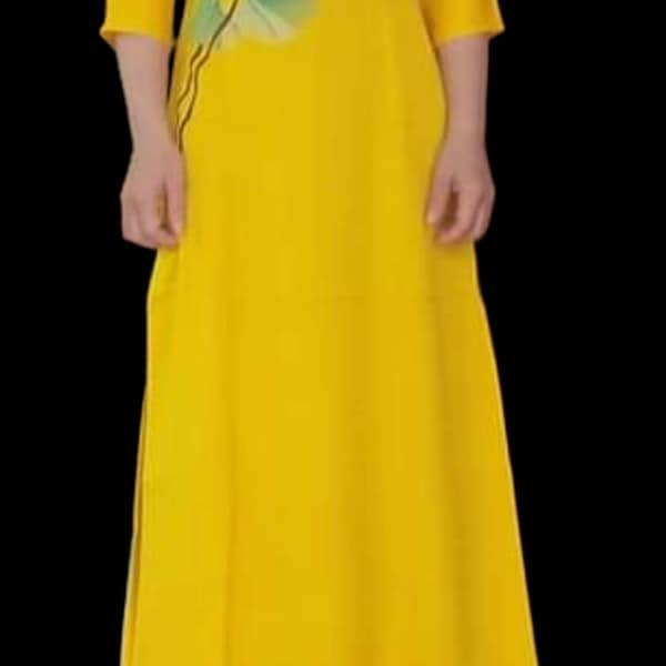 Vietnamese Embroidery Dress Etsy