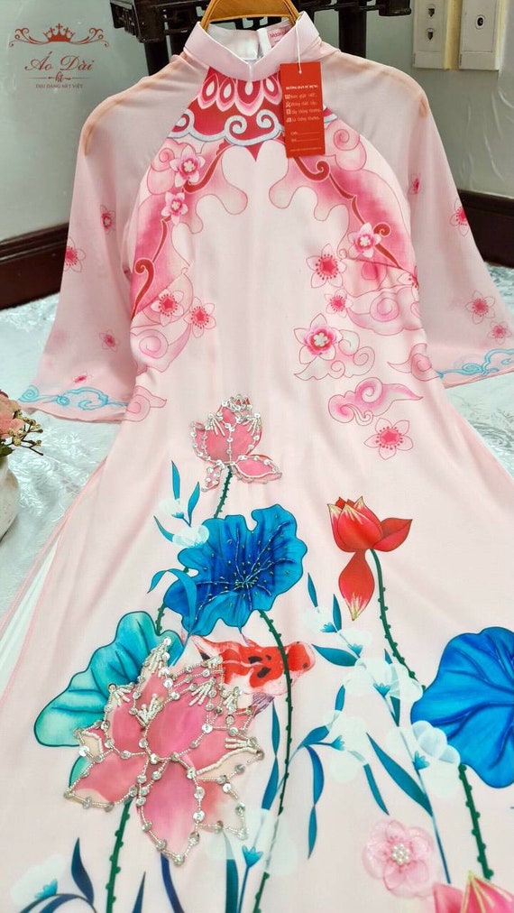 Pre-order Vietnamese Dress Ao Dai Cach Tan Modern Dress New | Etsy