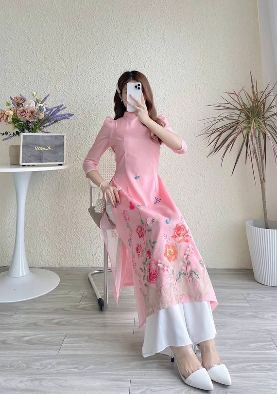 hot modern dress Modern Sexy 3 Colors V-neck Pleated Flouncing Split Long Dress Seoulinspired