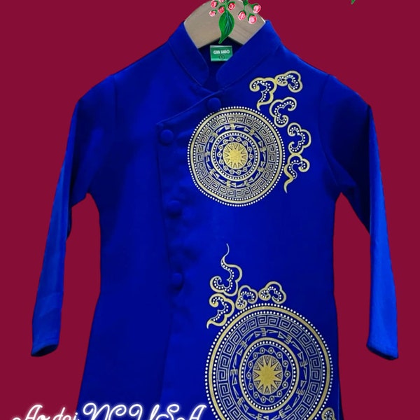 Boy Vietnamese Ao Dai| Modern panting  blue Ao Dai For Boy | Ao Dai Be Trai | Ao Dai Vietnam | Vietnamese Tet | Tet 2024