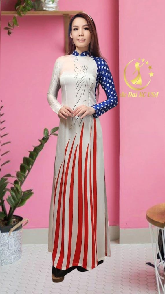 Vietnamese Dress Ao Dai Cach Tan Co My Modern Dress American