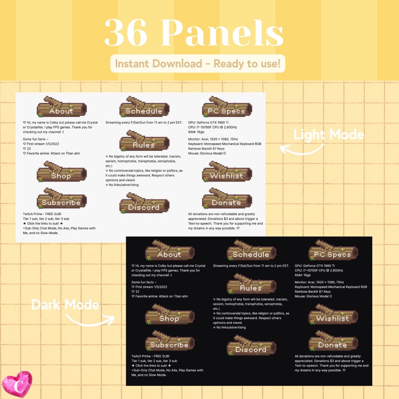 make twitch panels make twitch panels