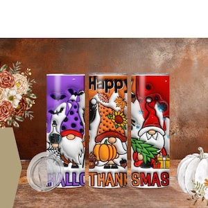 3D Hallowthanksmas 20oz Tumbler