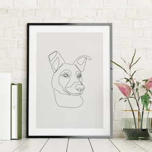 Line art pet portrait, digital, custom dog line art, pet memorial gift, custom pet sketch, custom cat line art, minimalist pet portrait