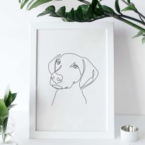 Custom line drawing pet portrait, pet line drawing, dog line art, cat line art, dog outline, pet sketch from photo, dog mom gift