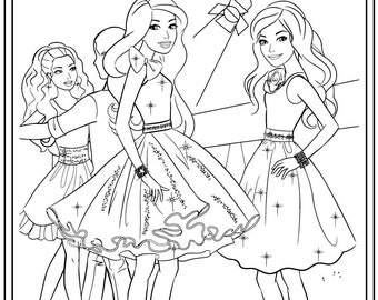 Fashion Girl Colouring Book 29 Pages for Boys, Girls, Teens, Kids, Birthday Party Activity, Kids Birthday Party, Digital Download