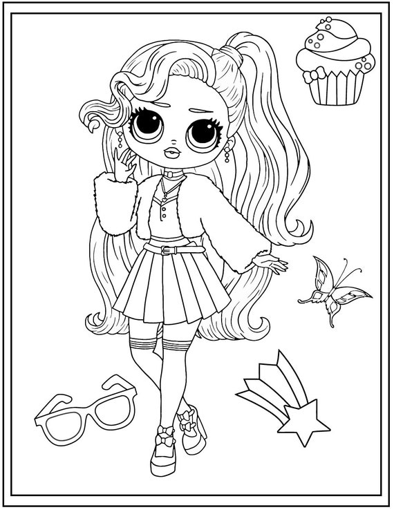 Dolls Coloring Pages for Kids, Girls, Boys, Teens Birthday School Activity