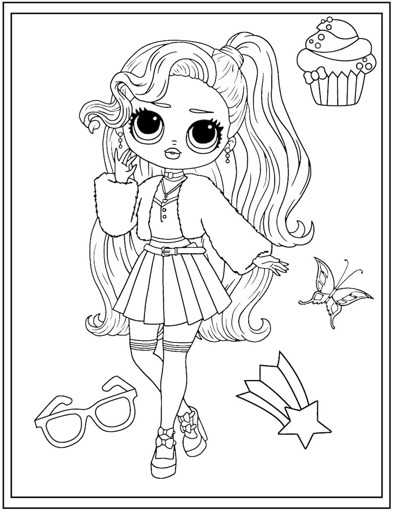Fashion Girl Colouring Book 29 Pages for Boys, Girls, Teens, Kids