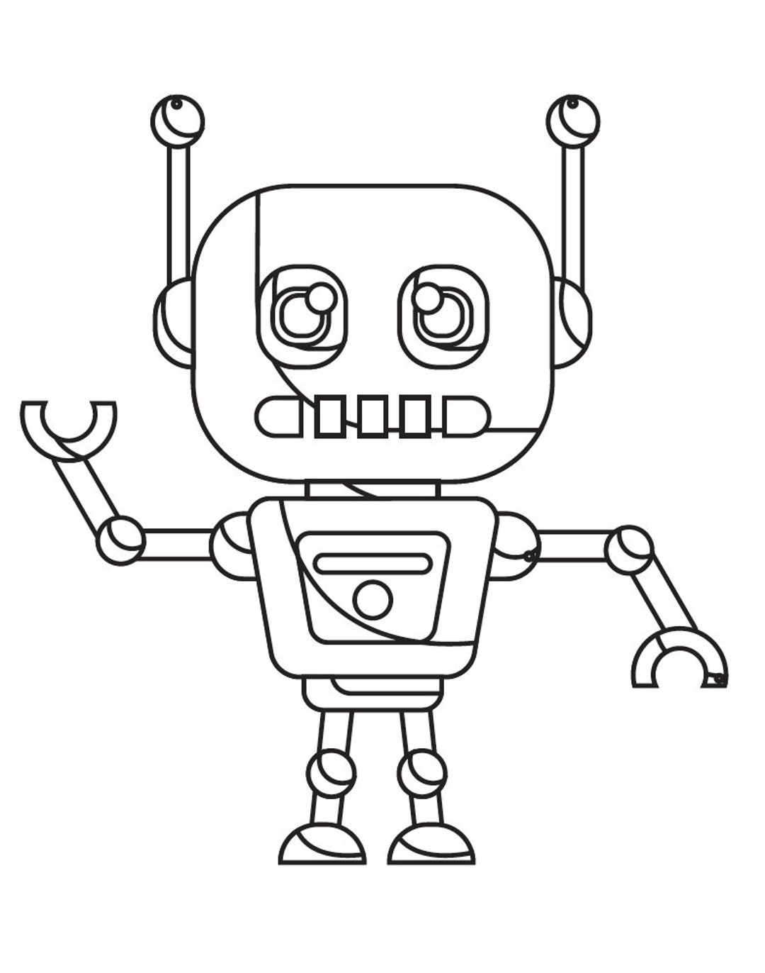 Robot Coloring Book for Kids Ages 4-8: +60 Robot Coloring Pages Makes a  Perfect Present for Children to Express Their Creativity and Develop Their  Ima (Paperback)