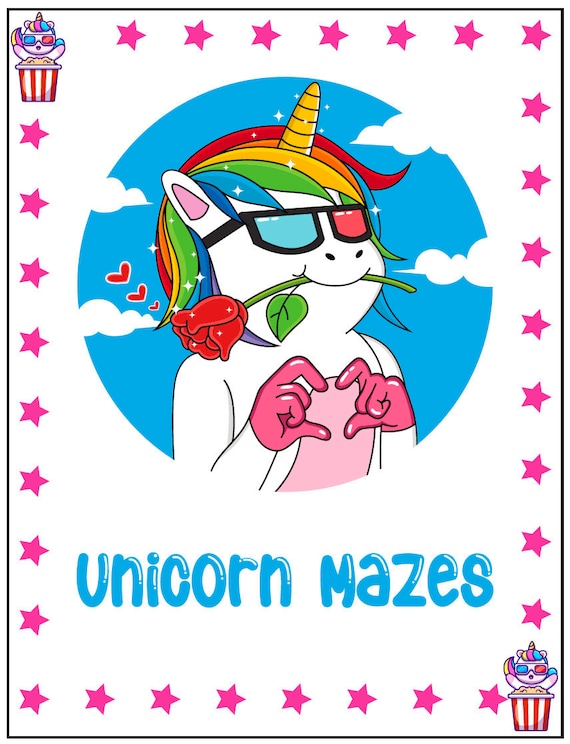 100 unicorn mazes of fun for kids fun learning mazes etsy ireland