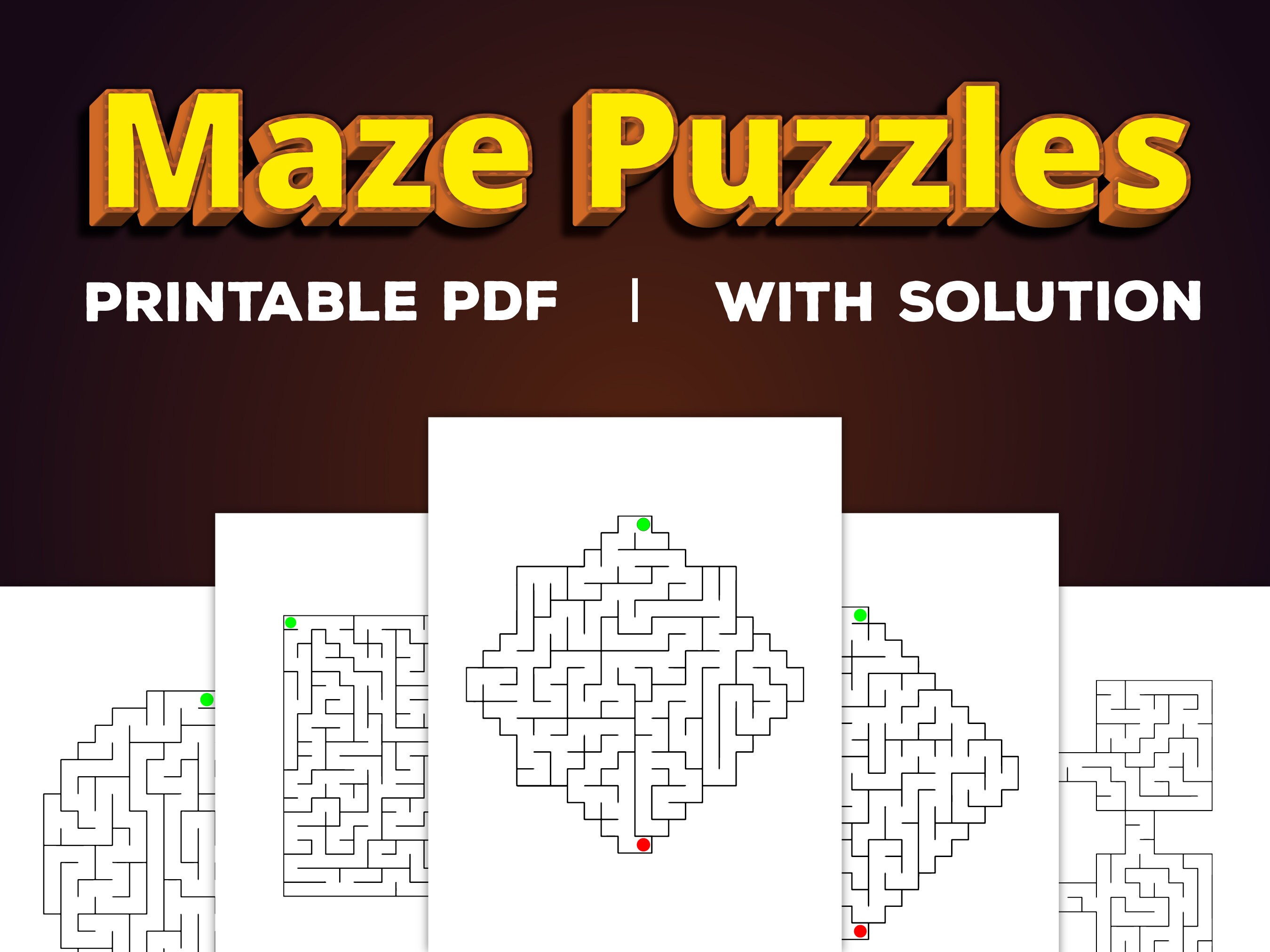 50 Star Mazes W/ Solutions PDF Download Printable Mazes for 50 Star Mazes W/ Solutions PDF Download Printable Mazes for