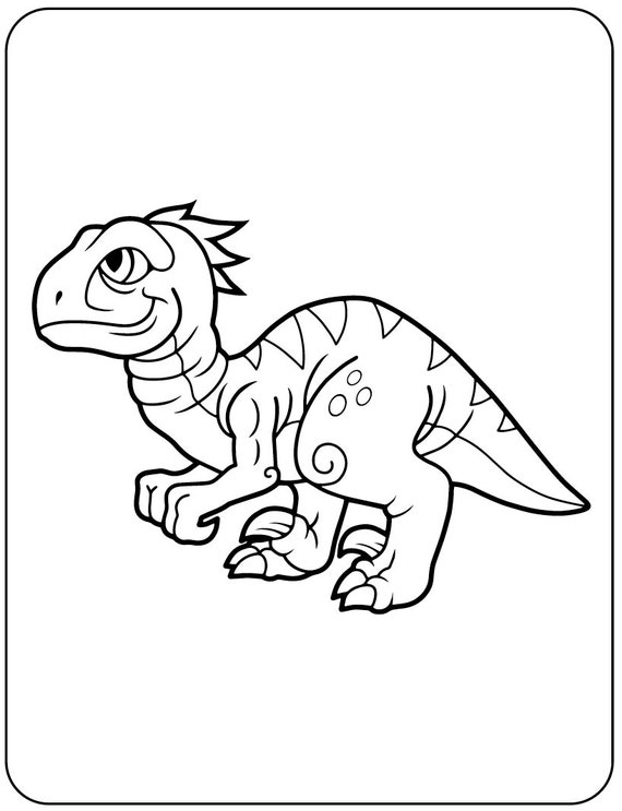 Dinosaur Colouring Book 25 Pages of Fun | Etsy