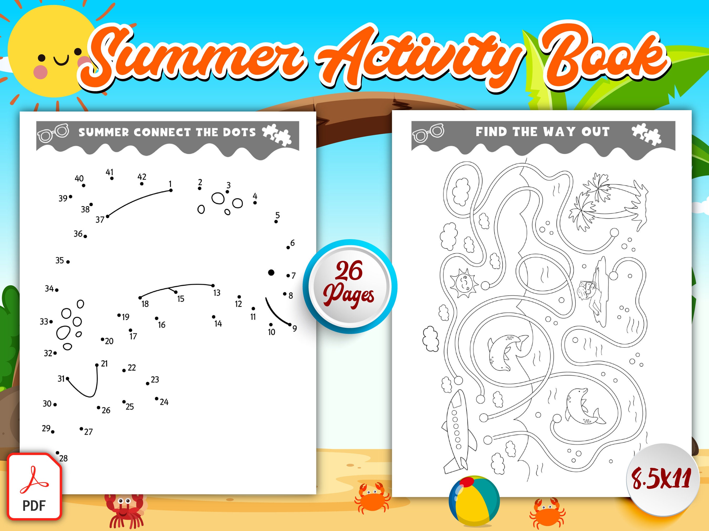 Summer Activity Books For Kids Free Printable