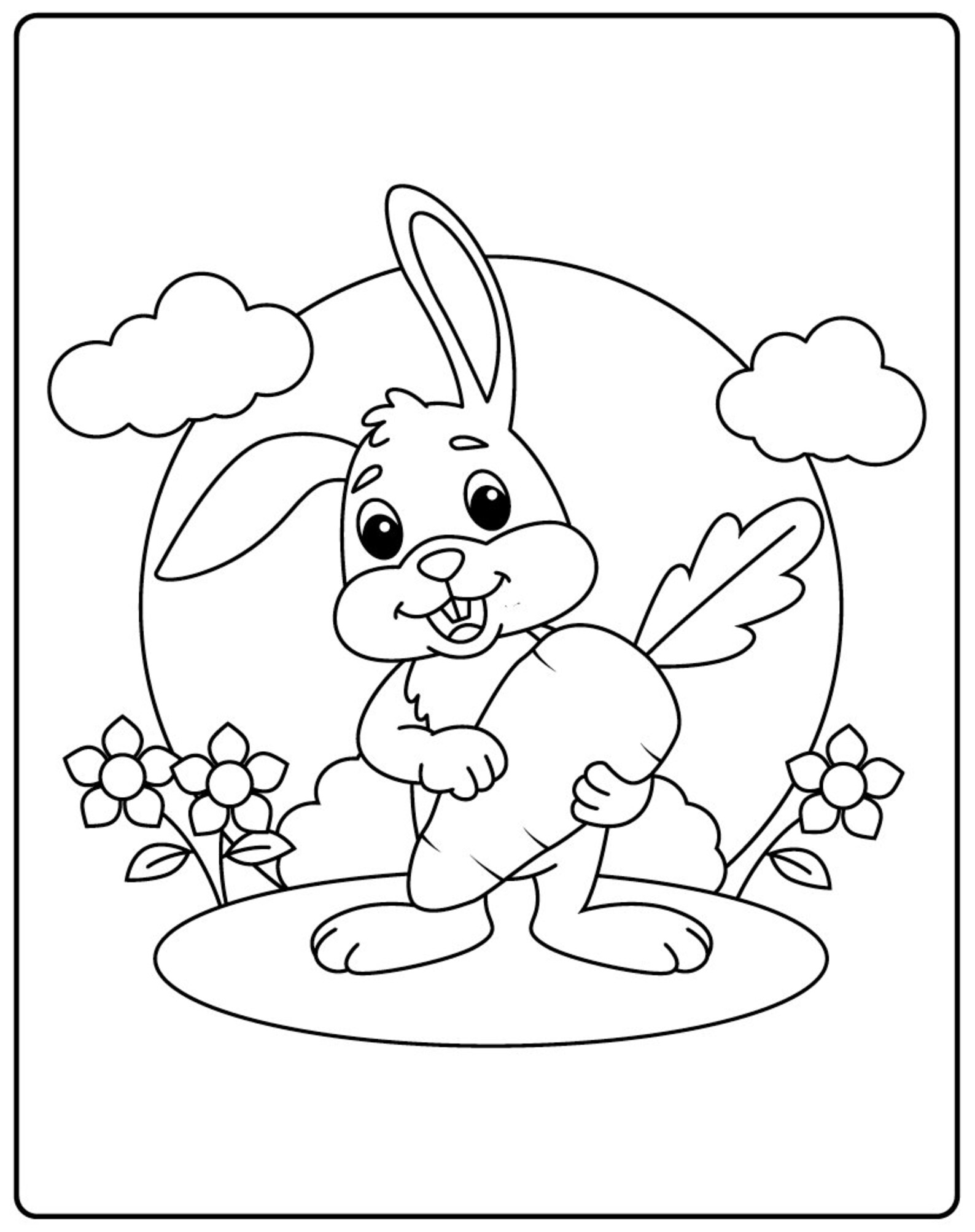 Rabbit Colouring Book 75 Pages of Fun for Boys, Girls, Teens, Kids, Birthday Party Activity ...