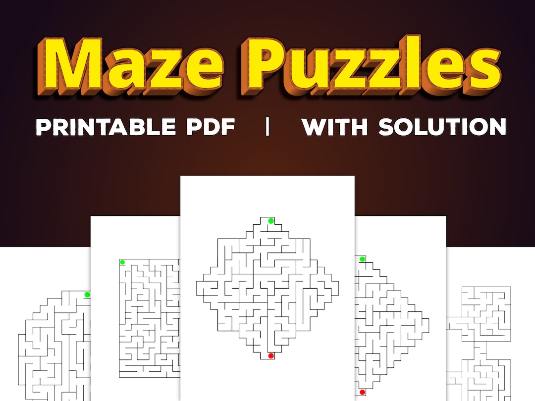300 Labyrinthe mit Lösungen. PDF Download druckbare Labyrinthe für
