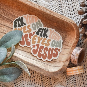 Fix Your Eyes on Jesus Sticker | Hebrews 12:2 Stickers | Bible Journaling Gift image 4