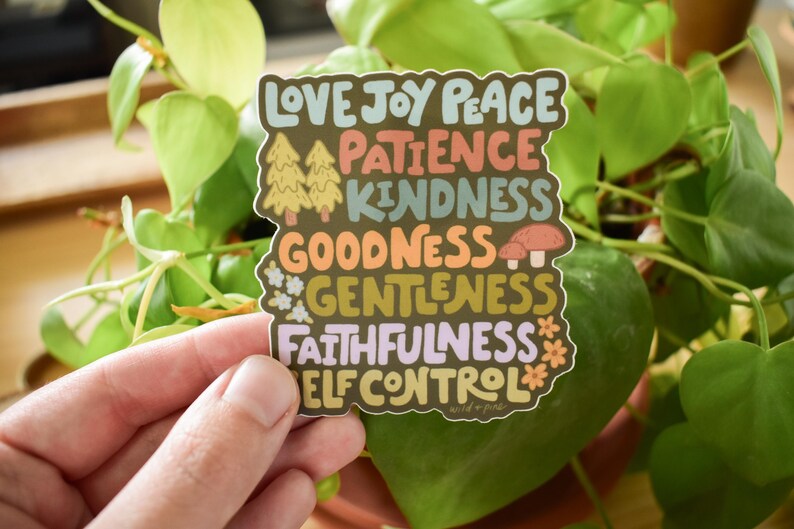 Fruit of the Spirit Sticker | Waterproof Christian Vinyl Decal - Etsy