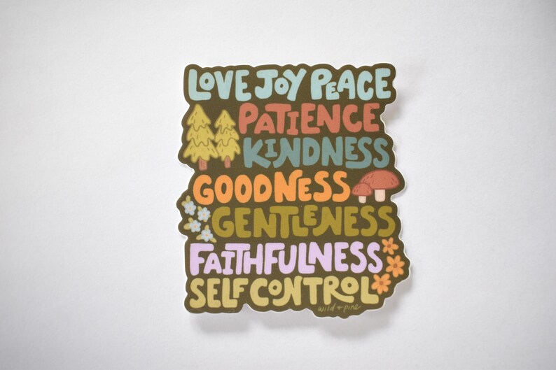 Fruit of the Spirit Sticker | Waterproof Christian Vinyl Decal - Etsy