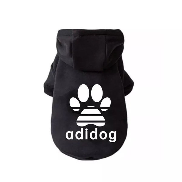 Dog Adidog Hoodie Black Jacket
