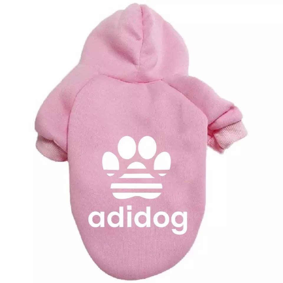 pink adidas dog hoodie