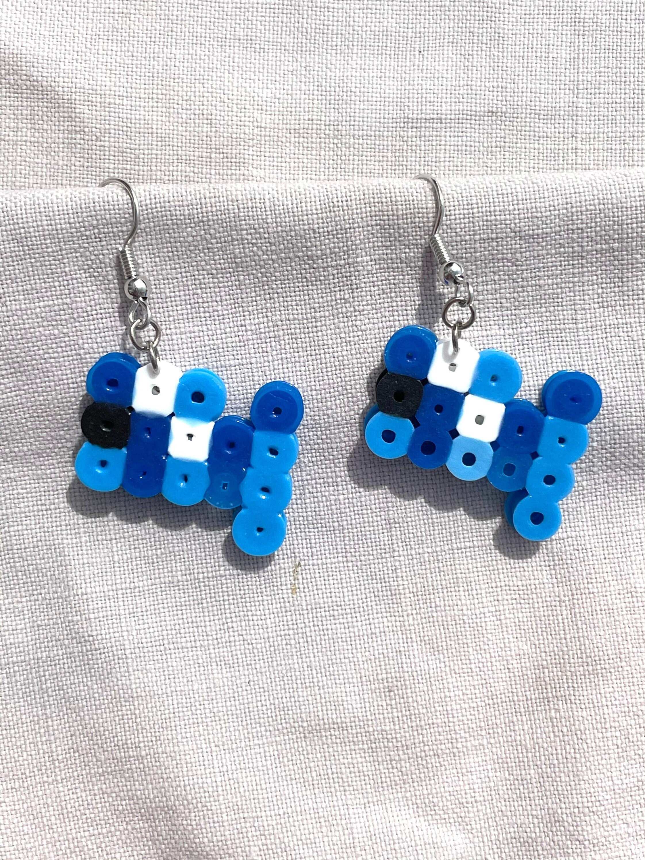 Whale Perler Bead Earrings Etsy