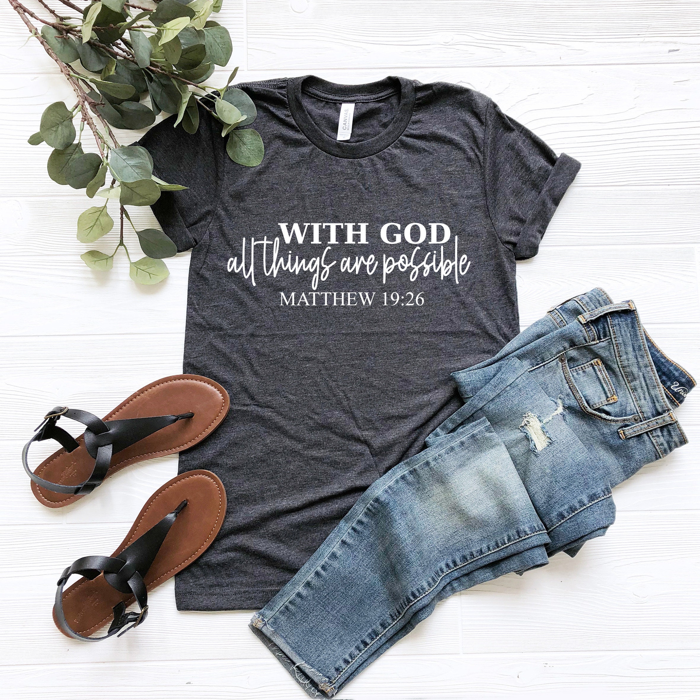 With God All Things Are Possible T-shirt Christian Shirt | Etsy