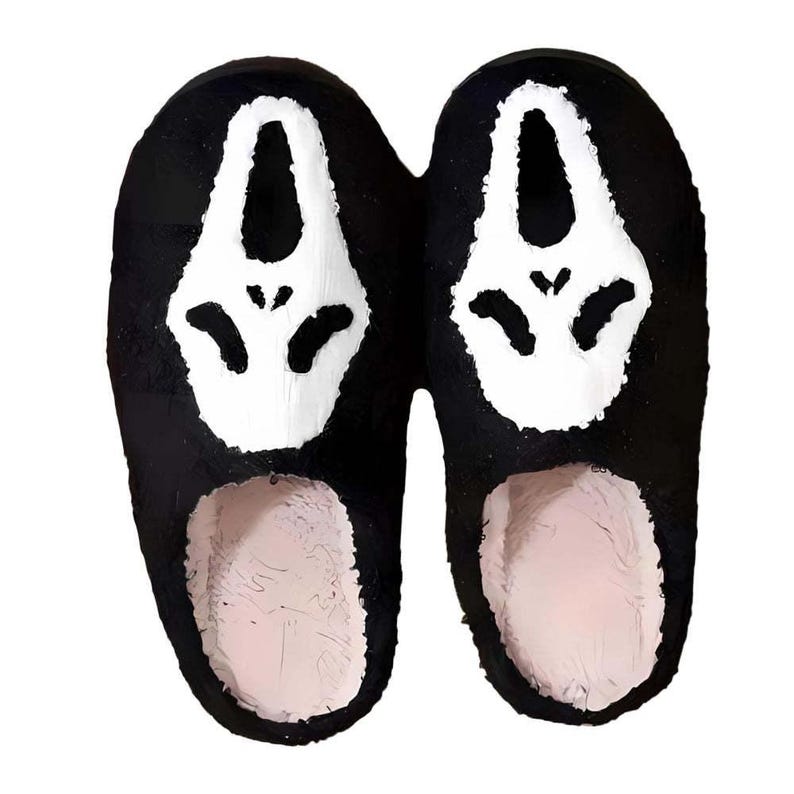 Halloween Hausschuhe Geister Design - Flauschige Spooky Slippers Für Damen