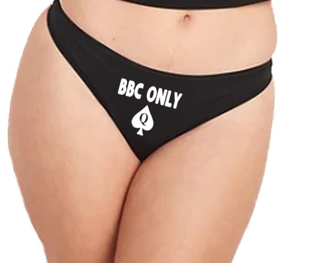 BBC Only Thong Panties Sexy Naughty Slut Panties Unique Groom Bridal  Anniversary Gift Gangbang Party Women Underwear 