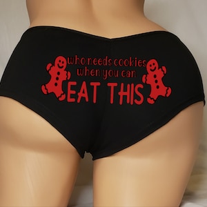 Who Needs Cookies When You Can EAT THIS Plus Size Ass Sexy Naughty Panty Unique Christmas Anniversary Gift Women Underwear