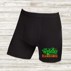 Wickedly Handsome Men&#39;s Boxer Briefs, Halloween Underwear Gift