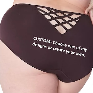 5XL (34/36)  Custom Lace Hipster Panty Plus Size, Brown