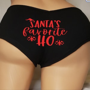 Santa&#39;s Favorite HO Panties, Plus Size Christmas Underwear