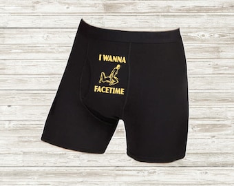 Men Boxer Briefs I Wanna Facetime