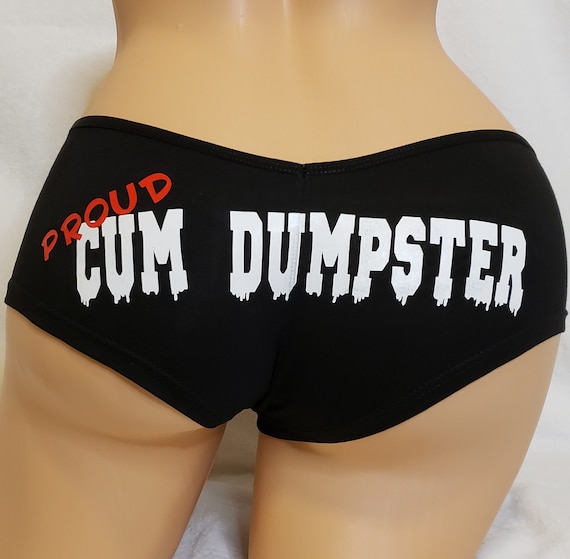 Proud Cum Dumpster Plus Size Panties Cute Sexy Funny Naughty Slut Panties  Curvy Unique Groom Bridal Party Anniversary Gift Womens Underwear 