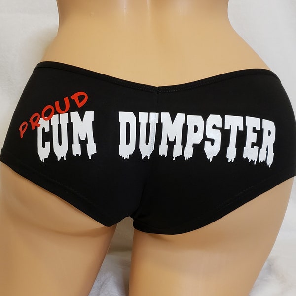 Proud Cum Dumpster Plus Size Panties Cute sexy funny naughty slut Panties curvy Unique Groom Bridal Party Anniversary Gift Womens Underwear