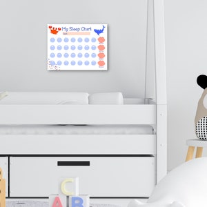 Sleep Sticker Chart Printable, Ocean Reward Chart for Toddlers and ...
