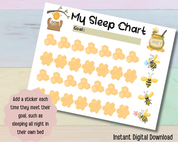 Sleep Reward Sticker Chart Printable for Toddlers and - Etsy