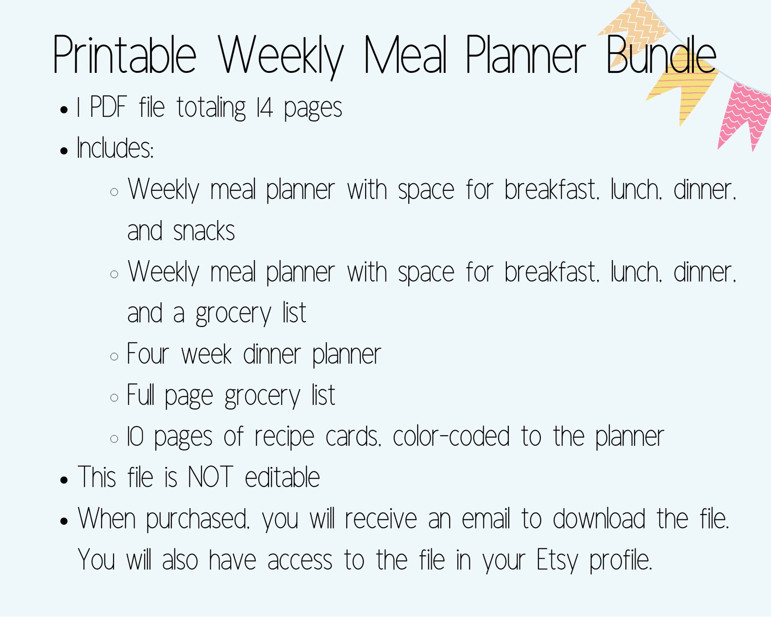 Rainbow Meal Plan Bundle Printable, Meal Prep, Menu Planner, Breakfast ...