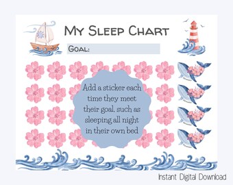 Sleep Reward Sticker Chart Printable for Toddlers and - Etsy