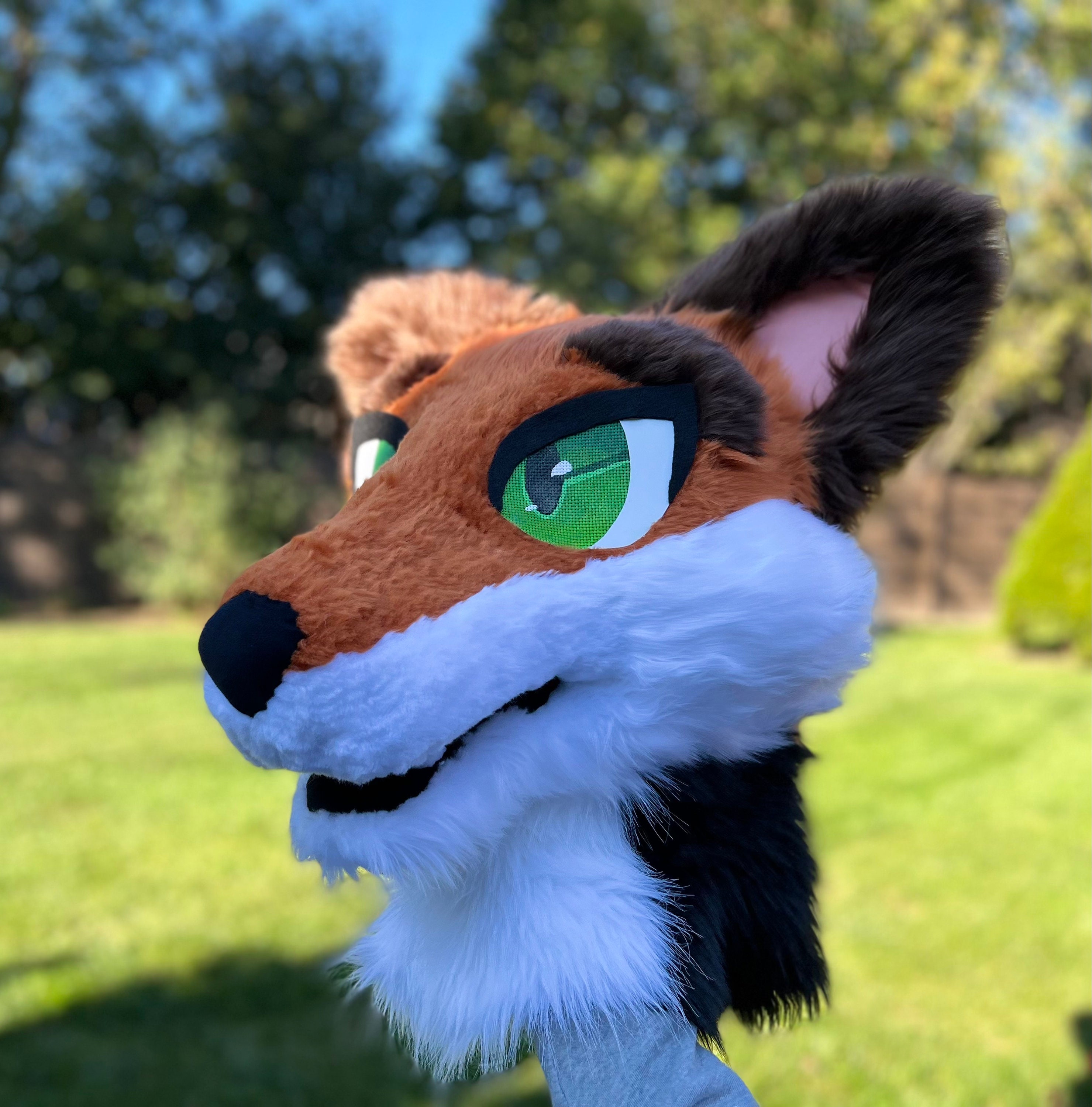 fox fur head