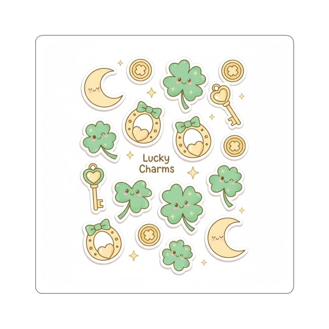 Lucky Charms Sticker Pattern, Kiss-cut Stickers | - Etsy