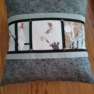Pillow of &quot;Ghastlies&quot;, Alexander Henry fabric, Halloween