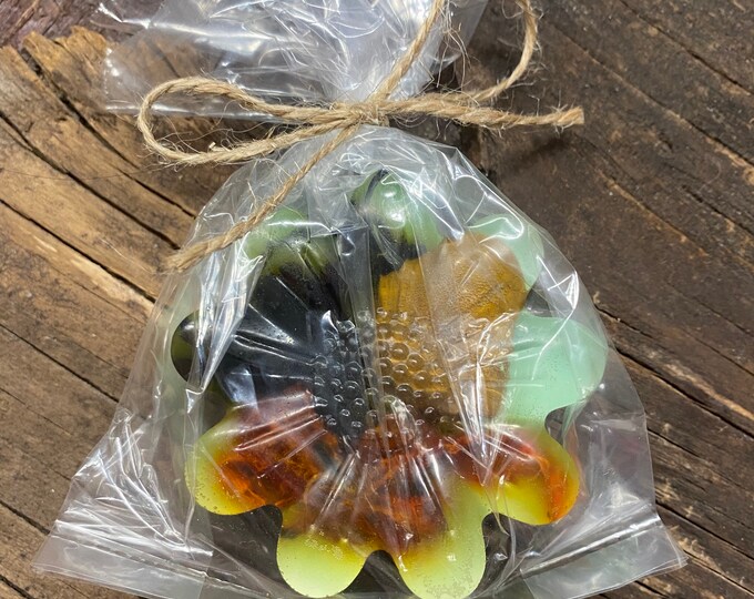 Handmade Flower Shaped Soaps with Mystery Crystal Inside