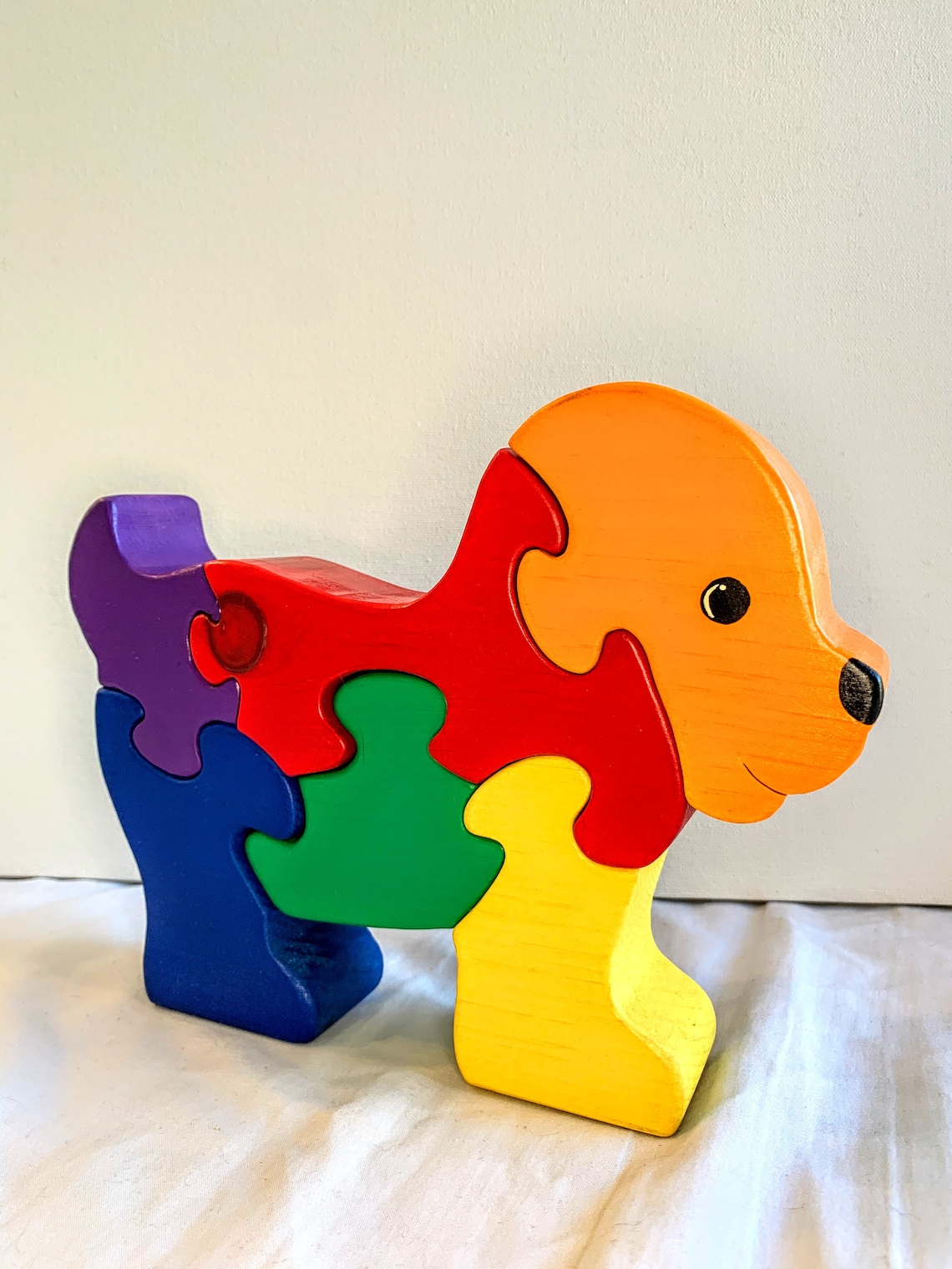 Handcrafted Kids Wooden Dog Puzzles Wooden Puppy for Etsy