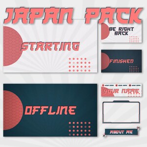 Japan Pack - Embrace the Land of the Rising Sun in Your Streams! ANIMATED CUSTOM TWITCH