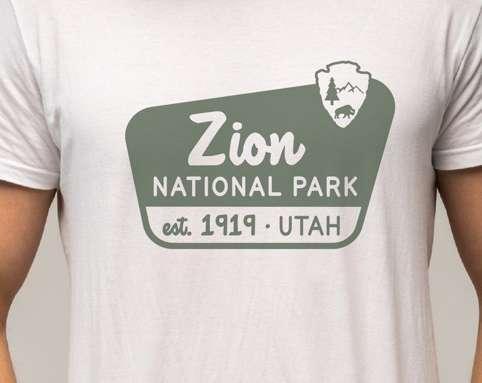 Zion National Park SVG Zion Park Gifts Utah Wall Art National Park Sign Utah Shirt Design Zion PNG Utah Decal Camping Gift For Hikers Decor