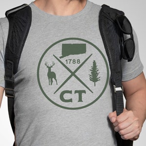 Connecticut Gift Whitetail Shirt PNG Connecticut Wall Art Housewarming Gift Connecticut Decal Whitetail Deer Decor Connecticut POD Designs